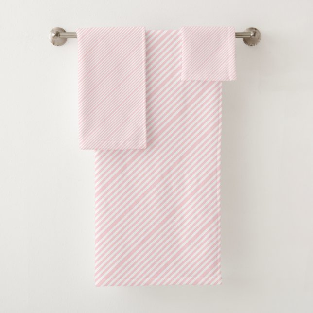 Ensembles de serviettes de salle de bain rayées ro (En situation)