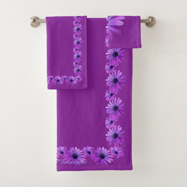 Ensembles de serviettes personnalisés Daisy Fleurs (En situation)