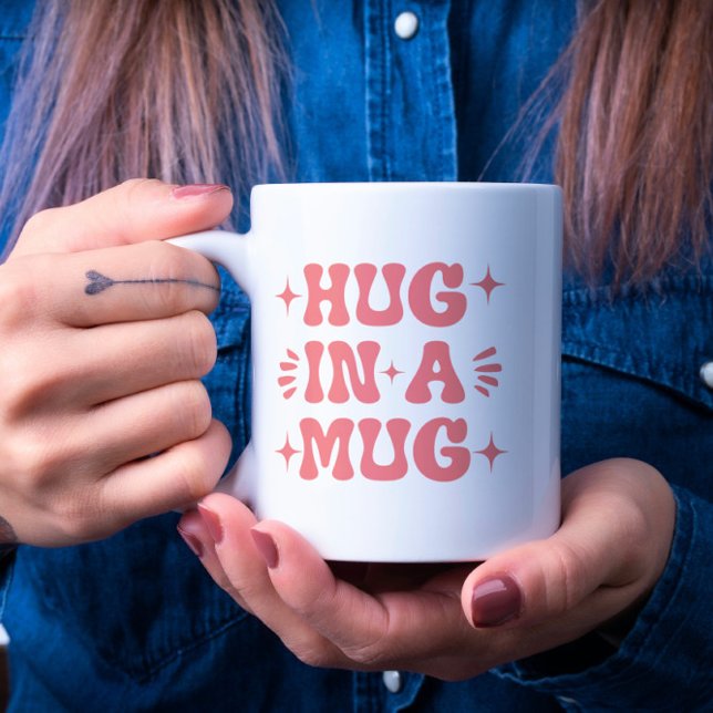 Enserrer Dans Une Tasse Rose Super Typographie Rét (Créateur téléchargé)
