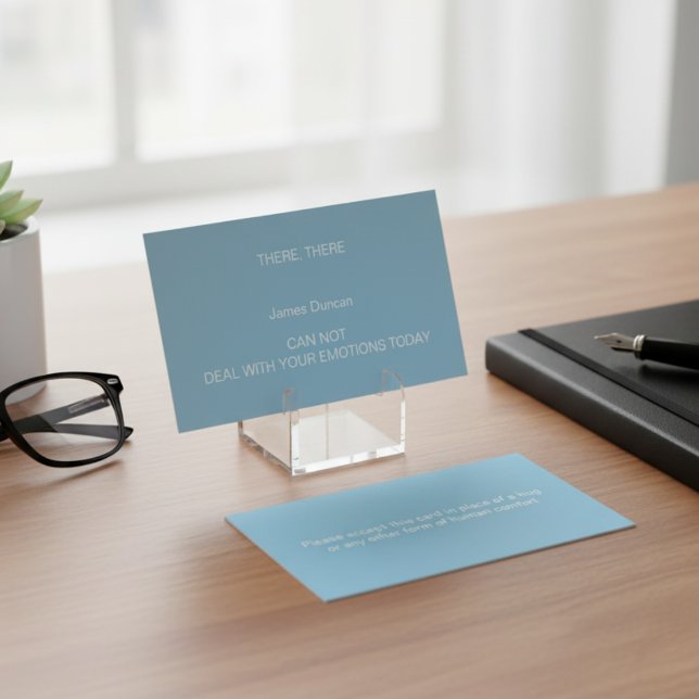 ENTEND UNE CARTE D'APPEL HUG (The "Personal Space Invader Repellent" Calling Card)