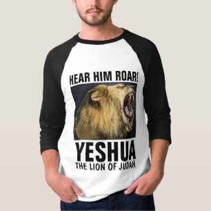 ENTENDEZ-LE HURLER ! YESHUA, LION de T-shirts de