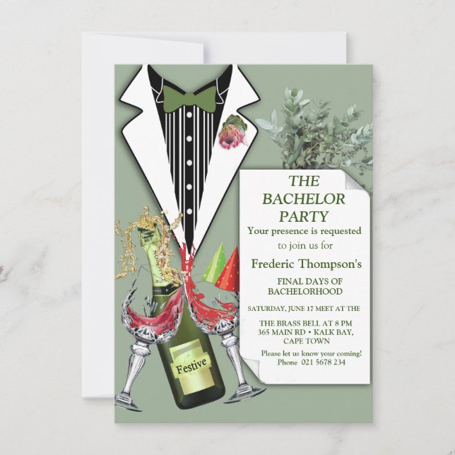 Enterrement de vie de garçon avec corsage smoking  (Devant)