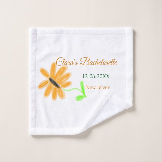 enterrement de vie de jeune fille ajoutez nom date (Gant de toilette)