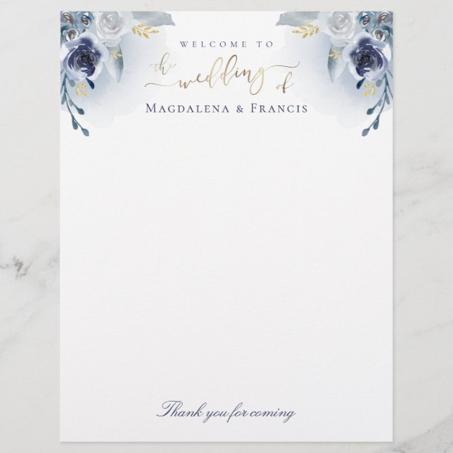 entête de lettre de bienvenue de mariage (Devant)