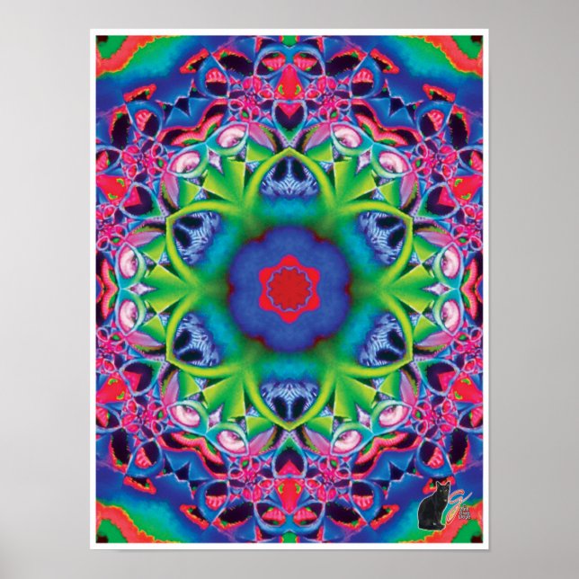 Enthrall Kinetic Collage Kaleidoscope Poster (Devant)
