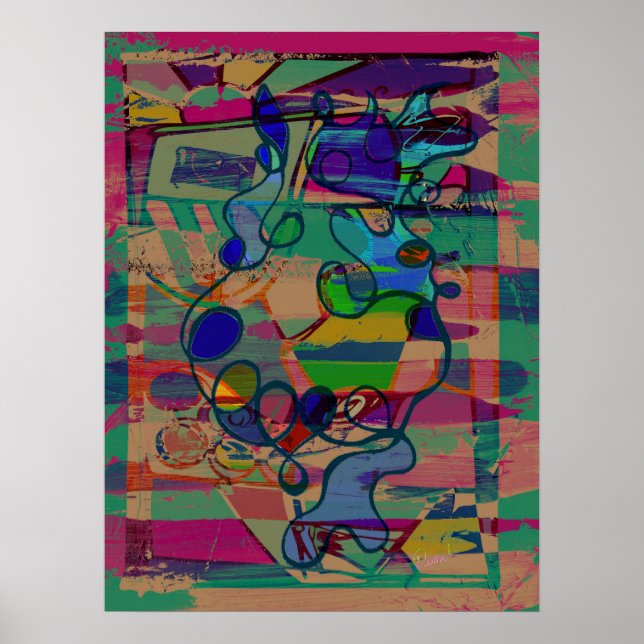 "Enticing Abstract" alt version 18 x 24 in. poster (Devant)