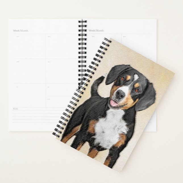 Entlebucher Mountain Dog Peinture - Art original (Devant avec enveloppe)