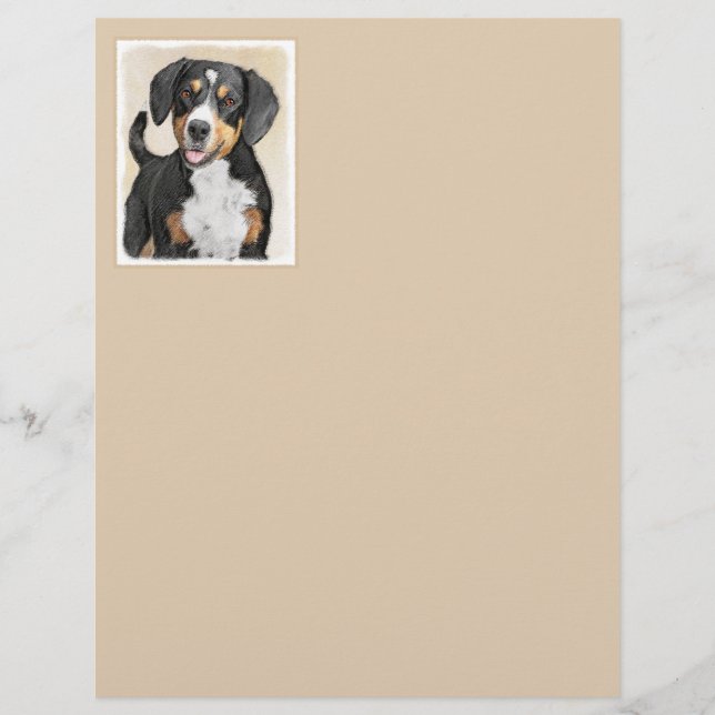 Entlebucher Mountain Dog Peinture - Art original (Devant)