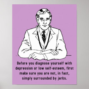 Entouré Par Jerks Funny Poster Signe