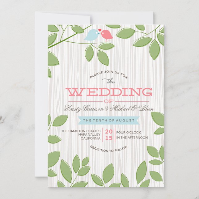 Entouré par la nature - Invitations de mariage (Devant)