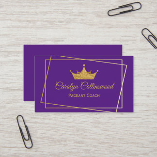Entraîneur Carte de visite de concours de violet e
