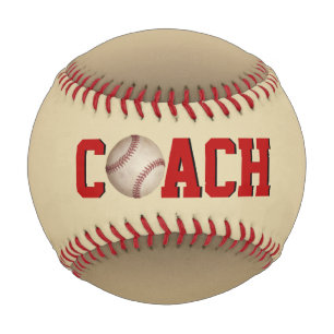Entraîneur De Baseball Avec Balle Sur Sepia