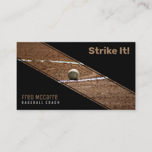 Entraîneur de baseball   Carte de visite de base-b