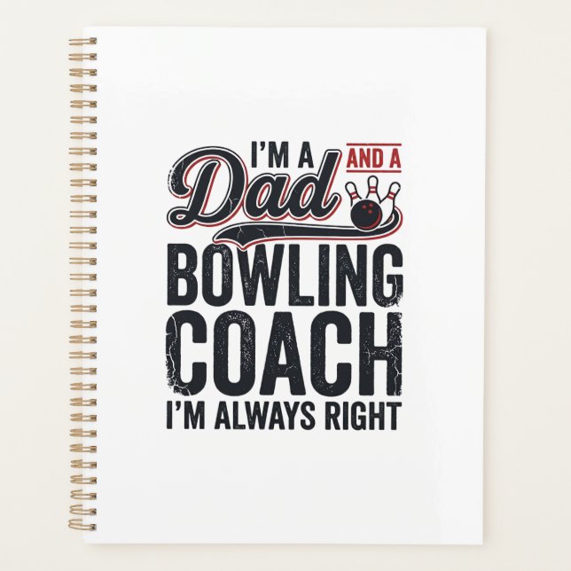 Entraîneur de bowling papa toujours à raison conce (Devant)