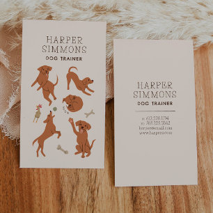 Entraîneur de chien Jouer Carte de visite de chiot