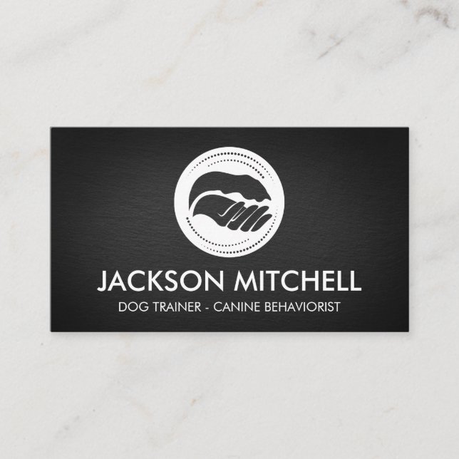 Entraîneur de chiens - Carte de visite comportemen (Devant)