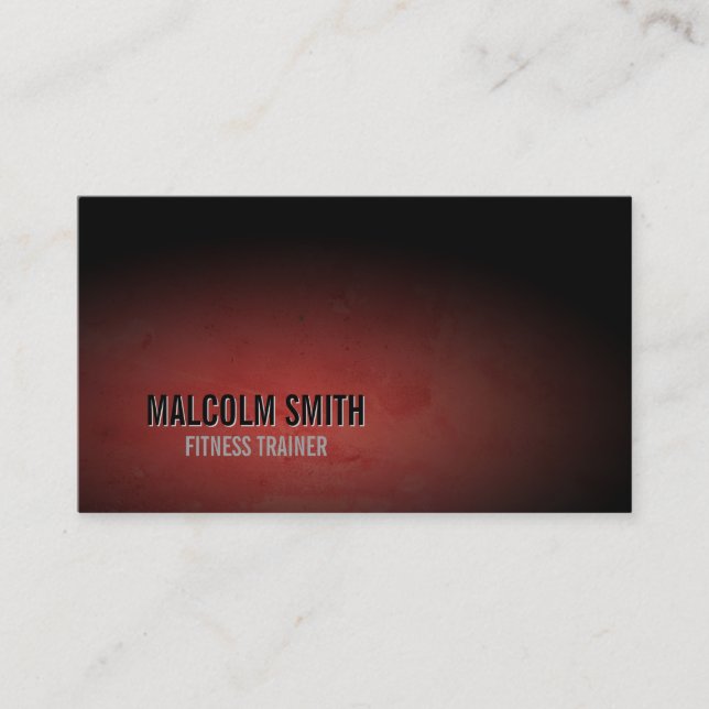 Entraîneur de fitness Carte de visite Sports Dark  (Devant)