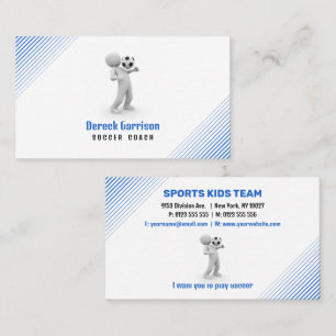 Entraîneur de football   Carte de visite sportif p