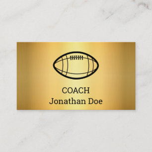 Entraîneur de football de Faux Gold Carte de visit