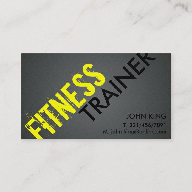 Entraîneur de forme physique - cartes de visite (Devant)