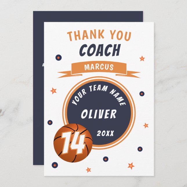 Entraîneur de Merci de basket-ball moderne (Devant / Derrière)