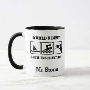 Entraîneur de nage Entraîneur Funny Shark Mugs