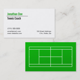 Entraîneur de tennis Carte de visite