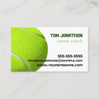 entraîneur de tennis professionnel Carte de visite