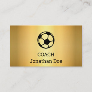Entraîneur du Faux Gold Soccer Carte de visite