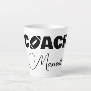Entraîneur noir américain de football Latte Mug