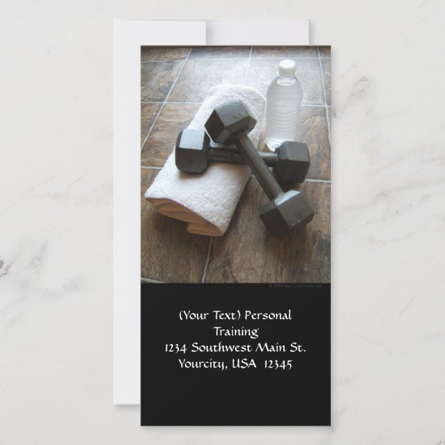 Entraîneur personnel ou Fitness Dumbells Serviette (Devant)