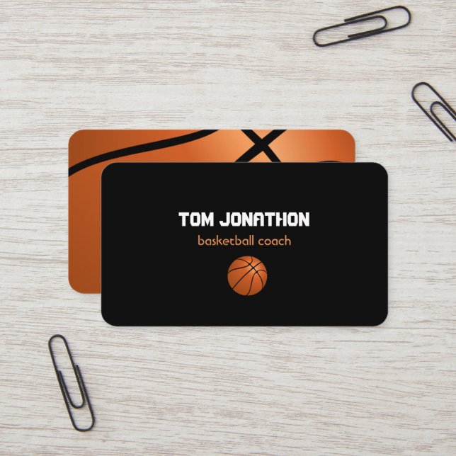 entraîneur professionnel de basket-ball Carte de v (Devant/Arrière en situation)