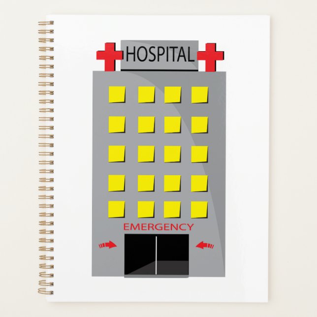 Entrée d'urgence du bâtiment de l'hôpital (Devant)