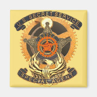 Entrepôt 13 Steampunk Secret Service Badge Magnet