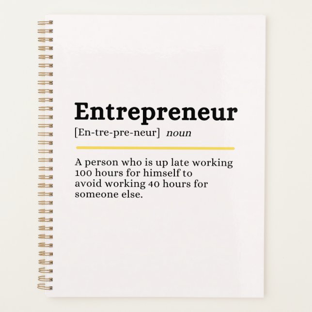 Entrepreneur Définition Nom Motivational Business (Devant)
