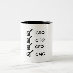 Entrepreneur Mug - PDG, CFO, CMO, CTO
