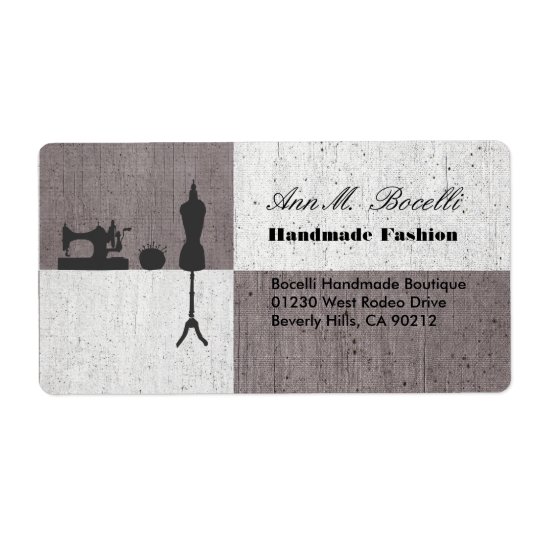Entreprise artisanale de couture faite main étiquettes d’expédition