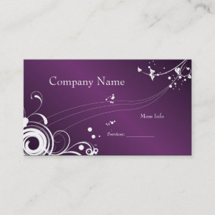 Entreprise carte de visite Elegant Purple White