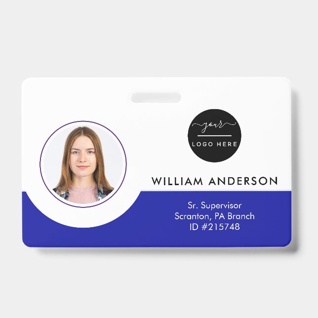 Entreprise de badge de sécurité photo d'employé pe (Avant)