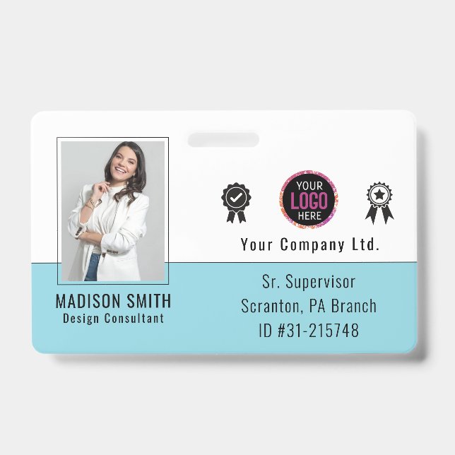 Entreprise de badge de sécurité photo d'employé pe (Avant)