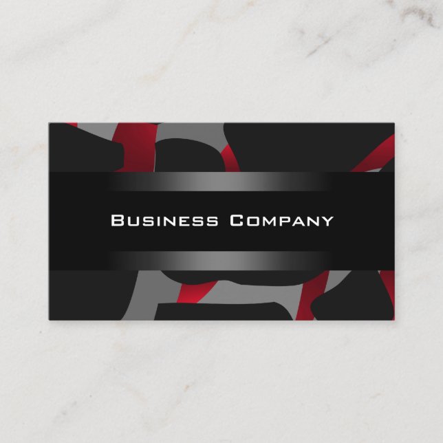 Entreprise de carte de visite abstraite rouge élég (Devant)
