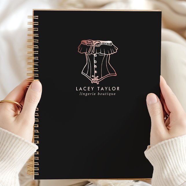 Entreprise de lingerie de luxe avec logo de corset (Créateur téléchargé)