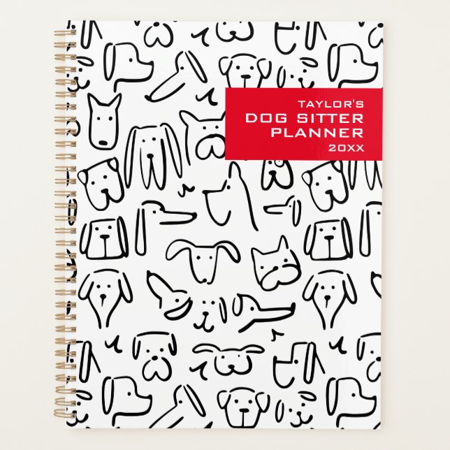 Entreprise de planificateur de chiens personnalisé (Devant)