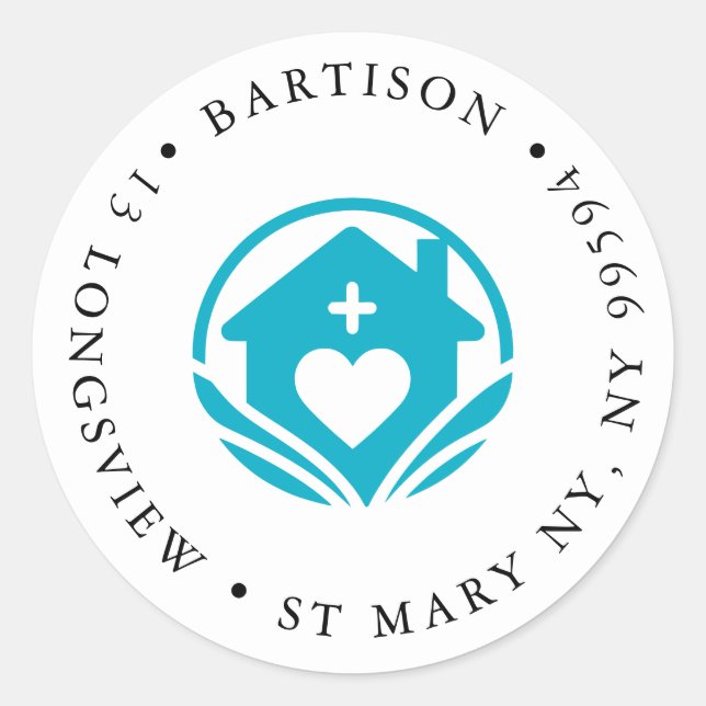 Entreprise de soins à domicile Sticker rond classi (Devant)