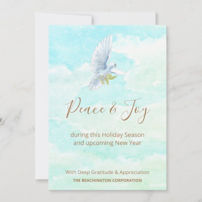 *~* Entreprise Dove Joy Peace Holiday Card (Devant)