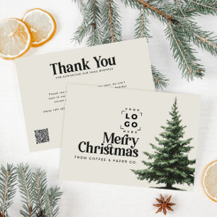 Entreprise Noël votre logo QR Code merci