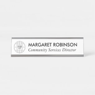 ENTREPRISE PERSONNALISÉE LOGO BUREAU NOM PLAQUE
