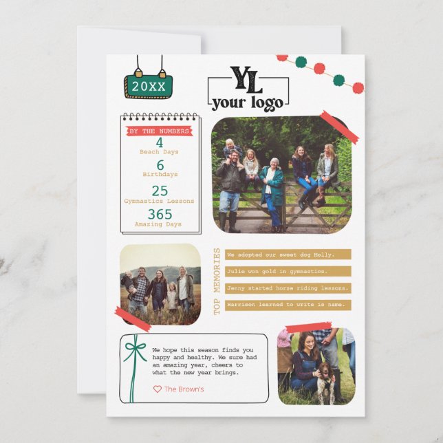 Entreprise Quelle année de révision Carte de vacan (Devant)