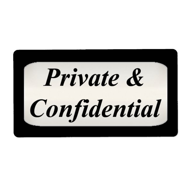 Entreprise Standard Privé Grand Étiquette (Devant)