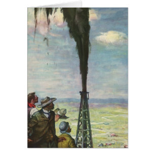Entreprise Vintage, puits de pétrole jaillissant a